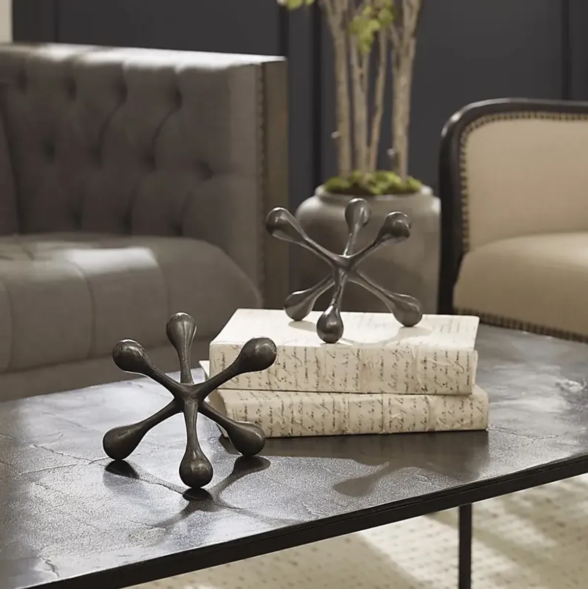 Lewlyn Black Sculpture, Set of 2