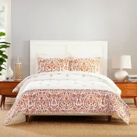 Wimpole Orange King 3 Pc Comforter Set