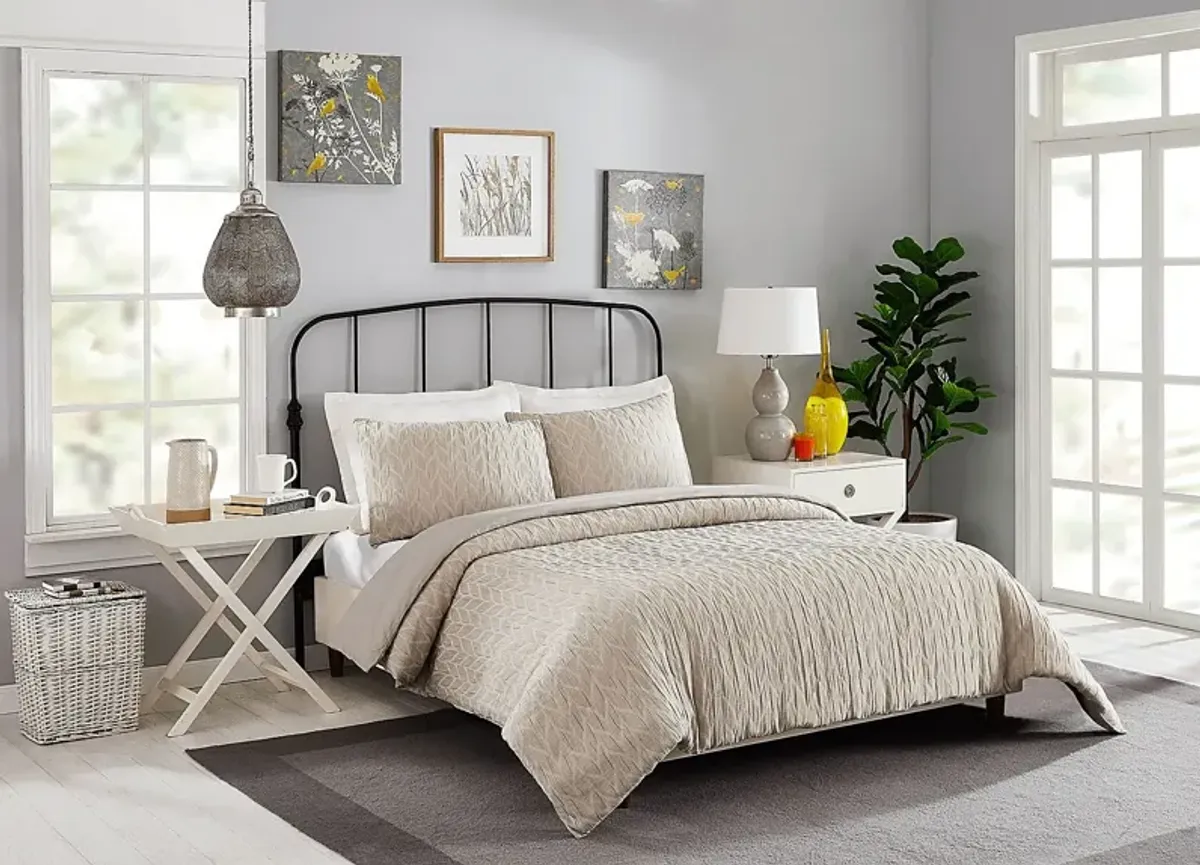 Wilsonia Gray Full/Queen 3 Pc Duvet Set