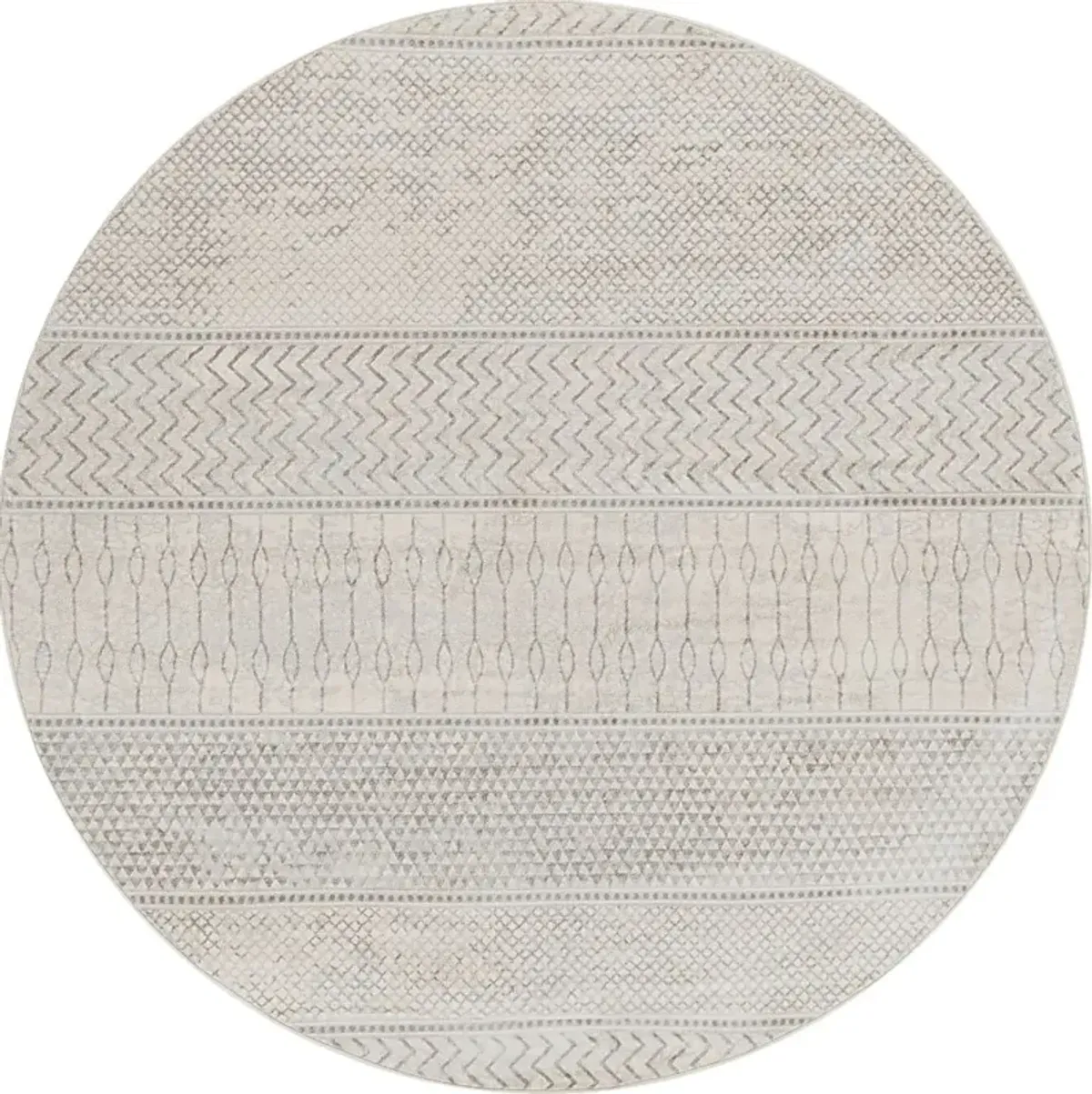 Tristram II Silver 7'10 Round Rug