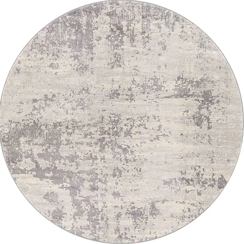 Tristram III Silver 6'7 Round Rug