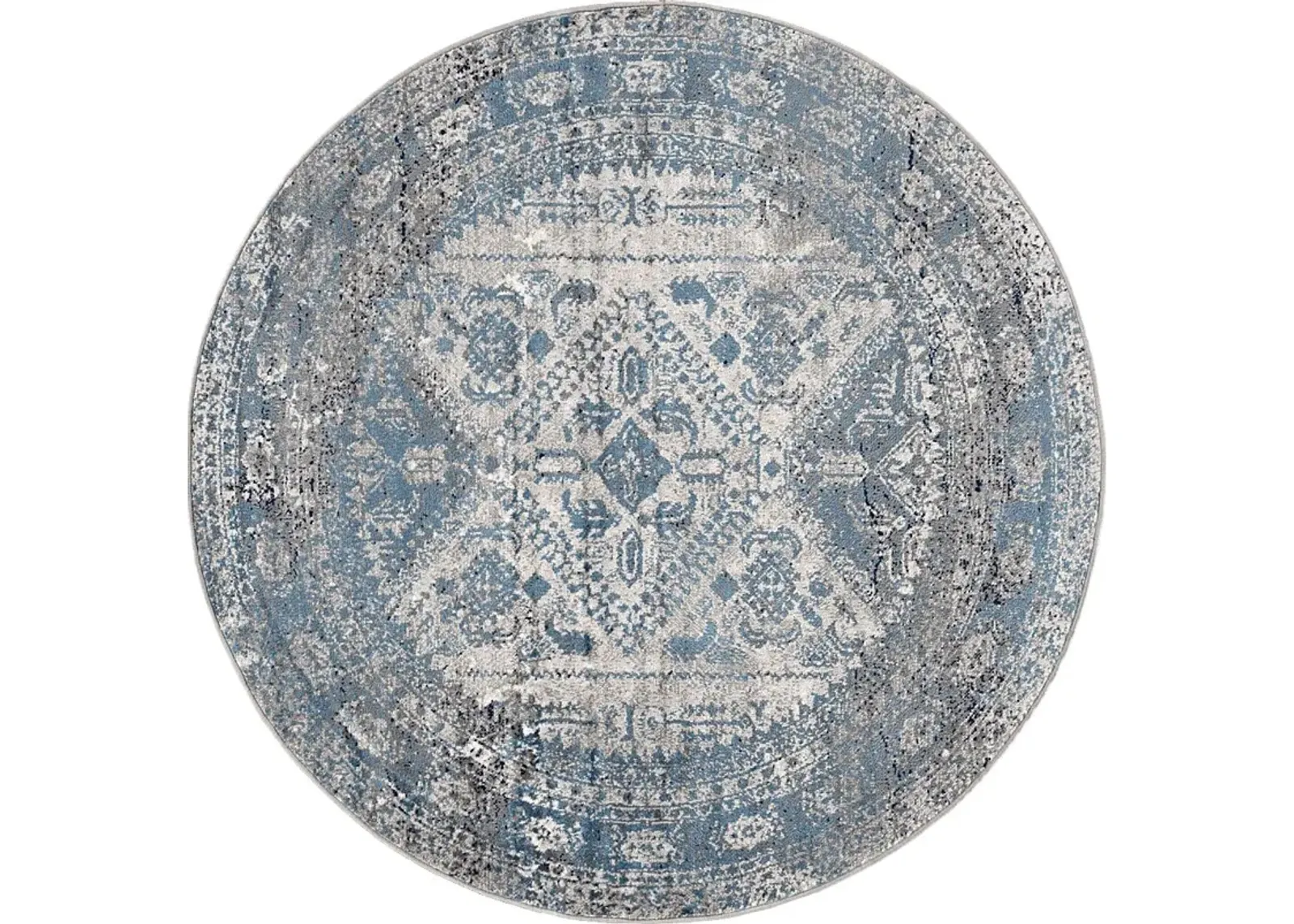 Transcom II Gray 5'3 Round Rug