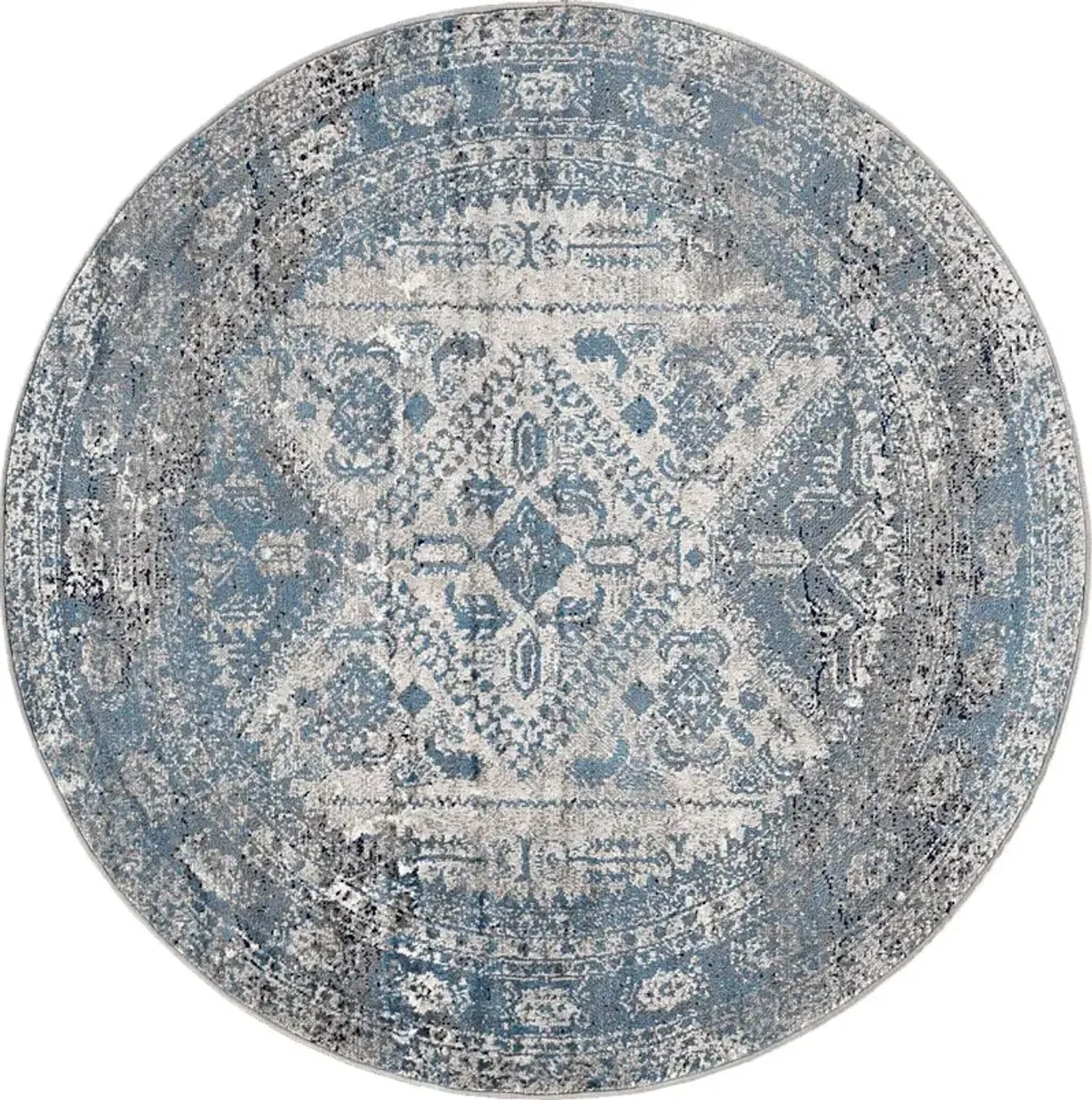 Transcom II Gray 5'3 Round Rug