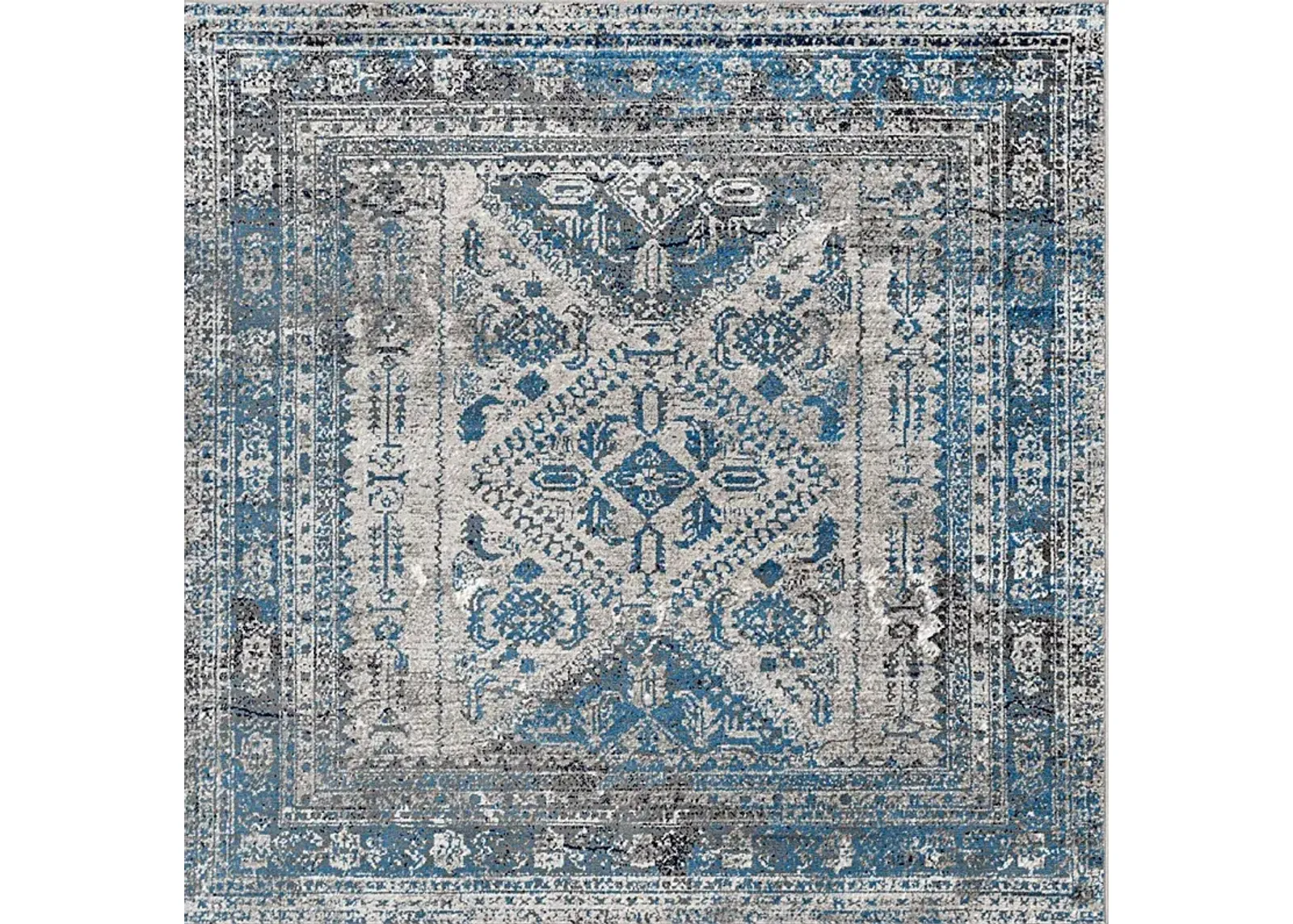 Transcom II Gray 6'7 Square Rug