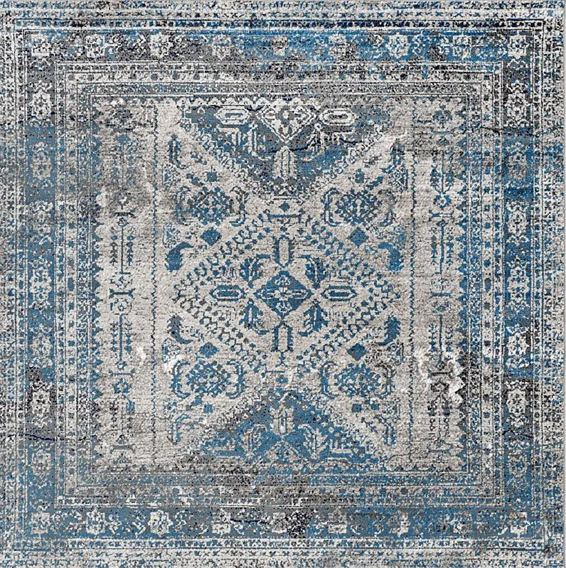 Transcom II Gray 6'7 Square Rug