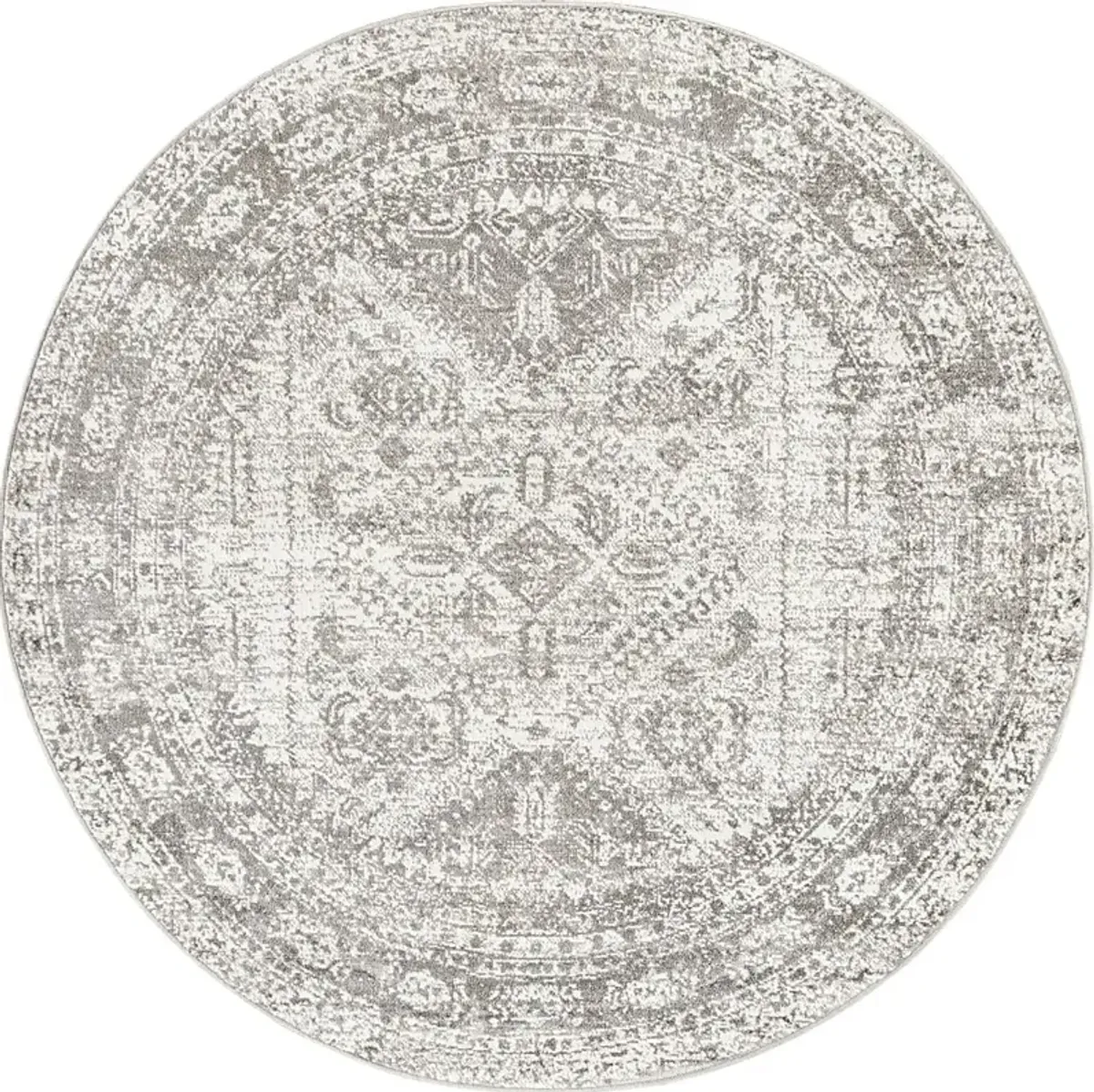 Transcom III Gray 5'3 Round Rug