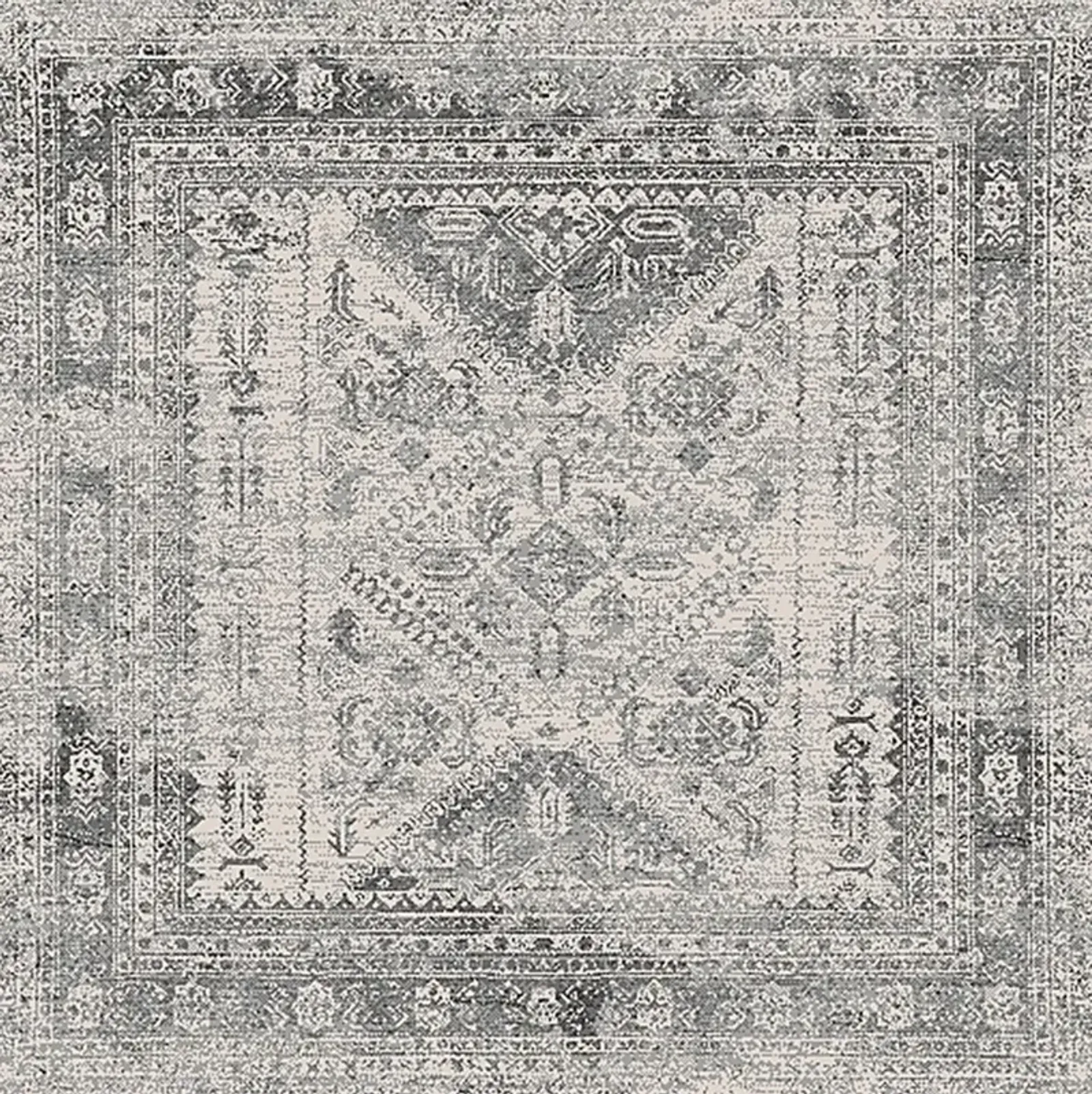 Transcom III Gray 5'3 Square Rug