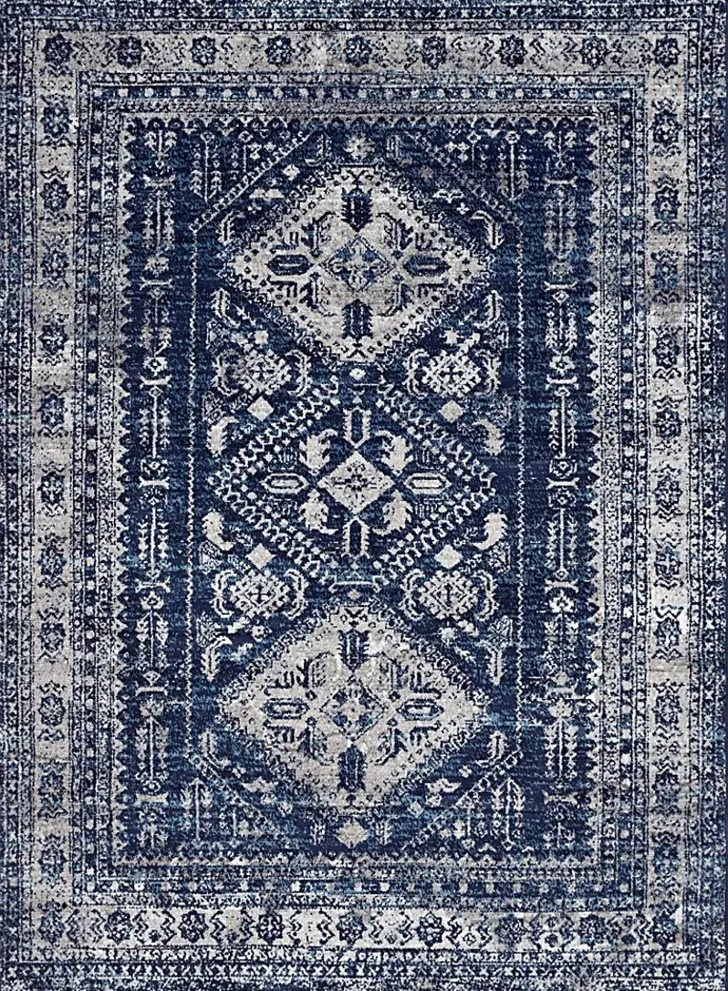 Transcom IV Navy 5'3 x 7'3 Rug