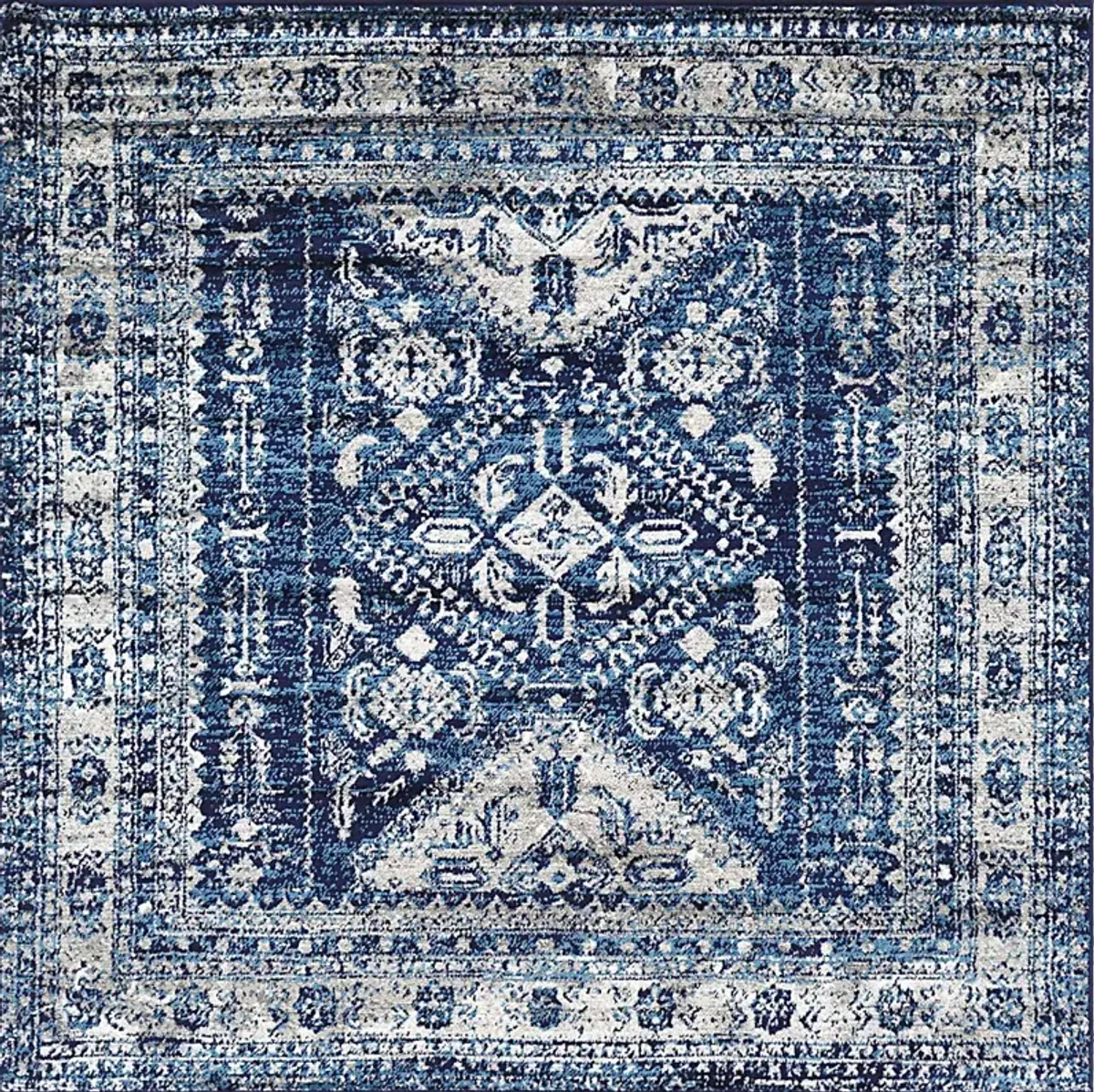 Transcom IV Navy 5'3 Square Rug