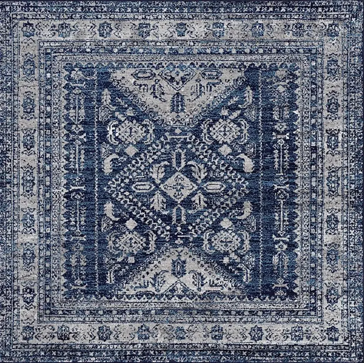 Transcom IV Navy 6'7 Square Rug