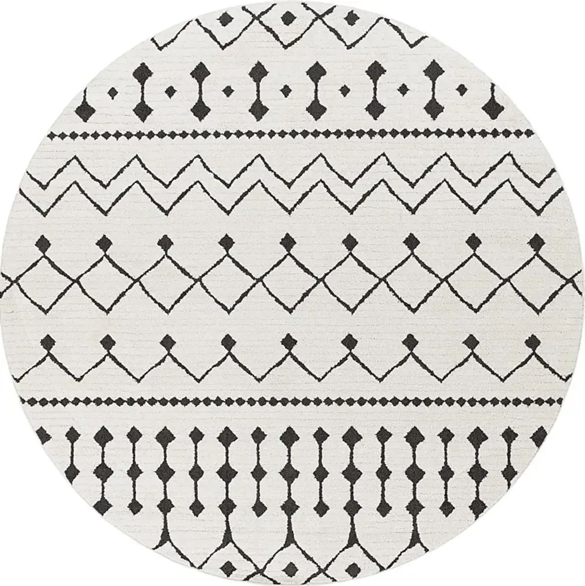 Tanlaw Black 5'3 Round Rug