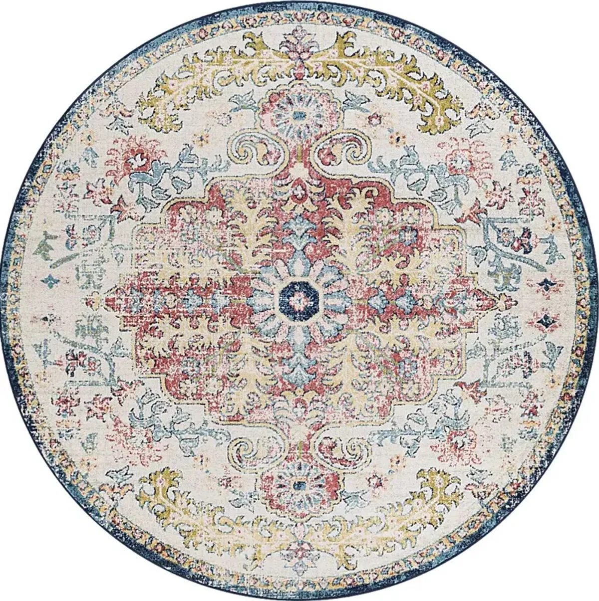 Stradleigh Blue 5'3 Round Rug