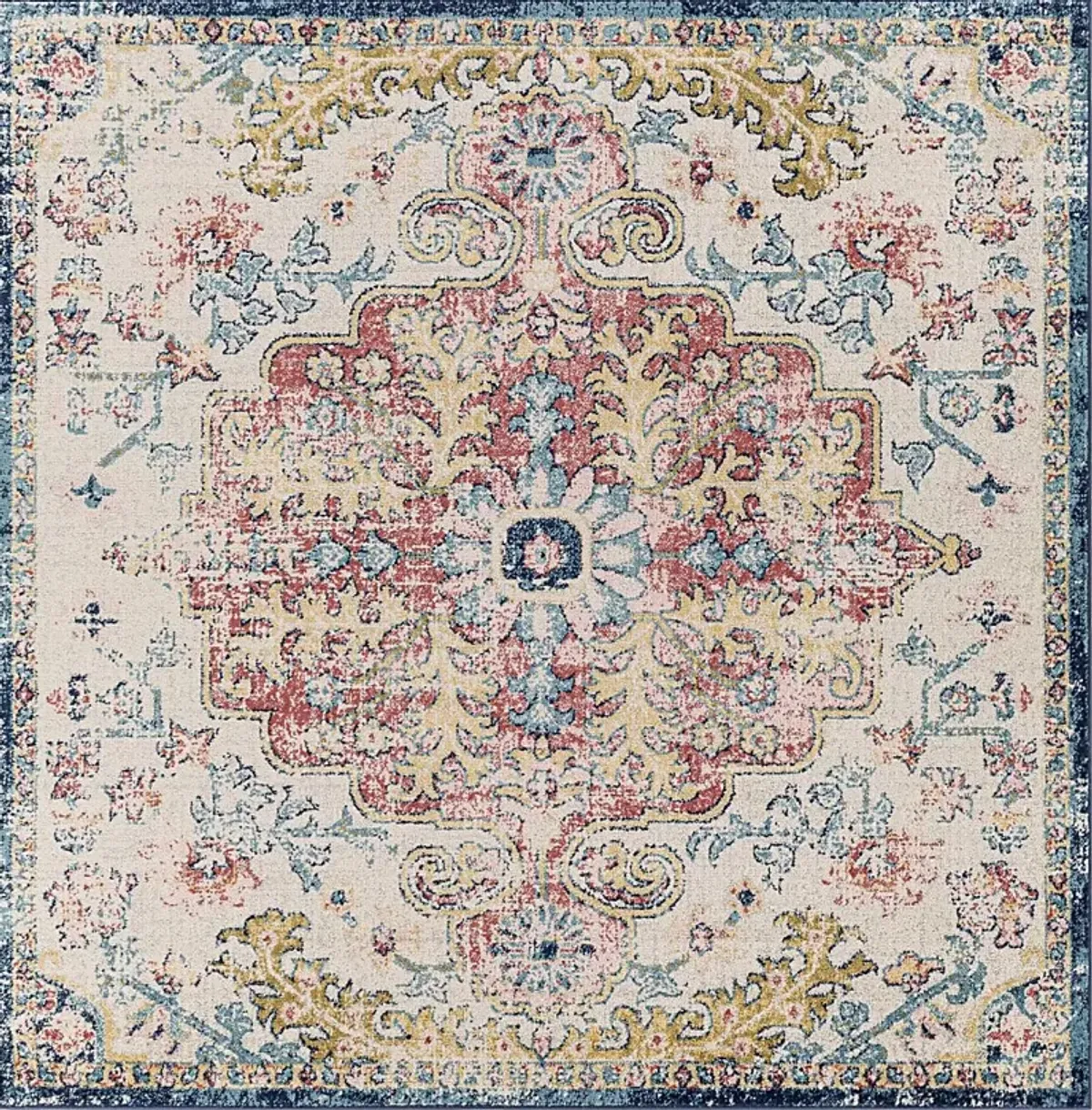 Stradleigh Blue 5'3 Square Rug