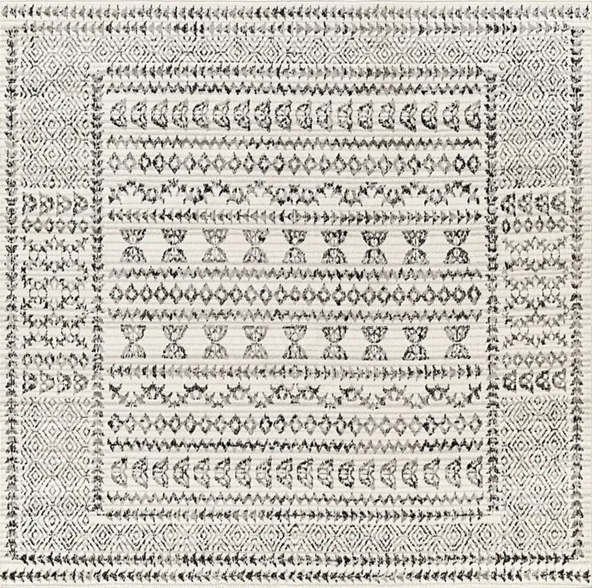 Spofford III Black 5'3 Square Rug