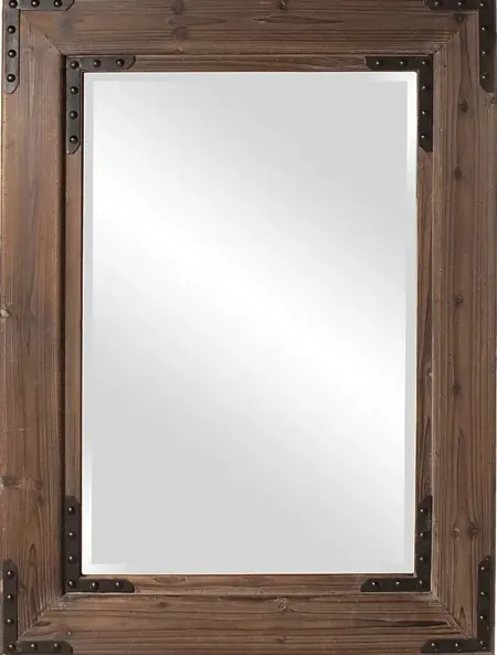Branud Brown Rectangular Mirror