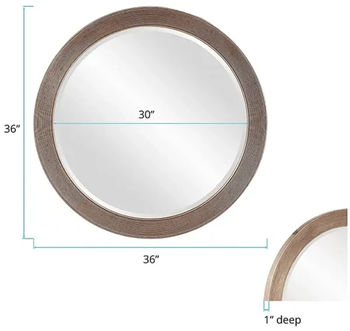 Syna Silver Round Mirror