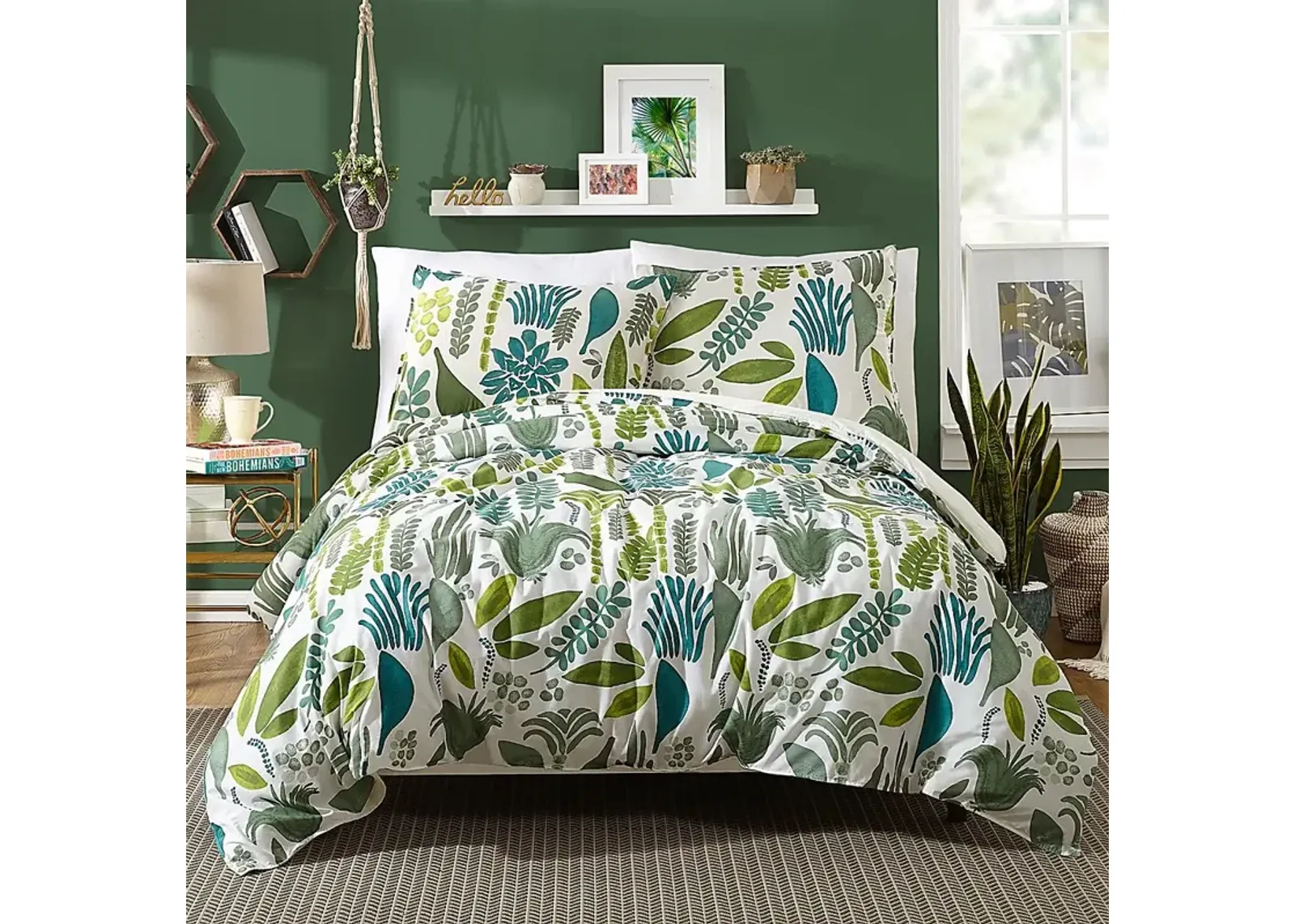 Kostner Green King 3 Pc Duvet Set