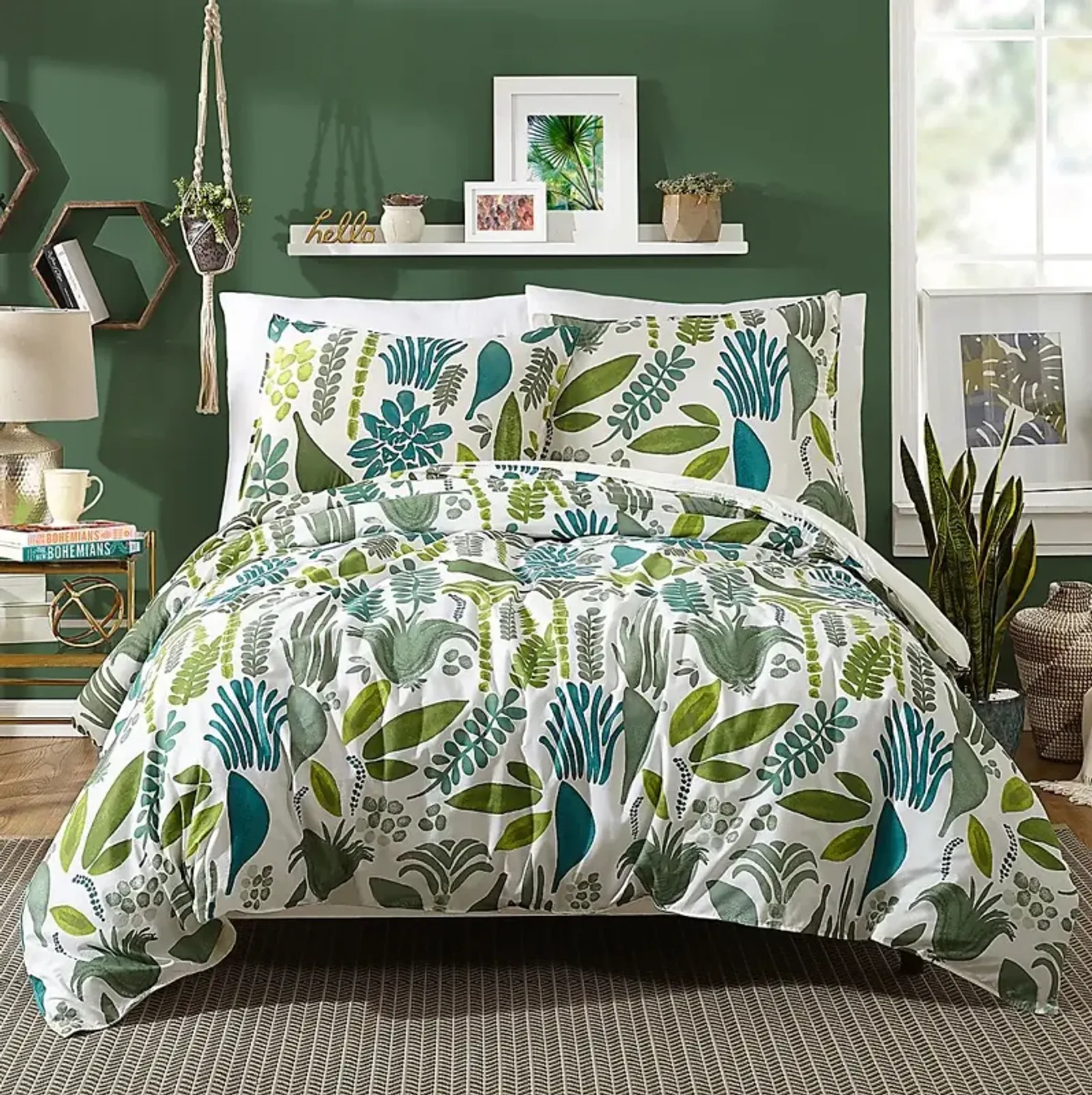 Kostner Green King 3 Pc Duvet Set