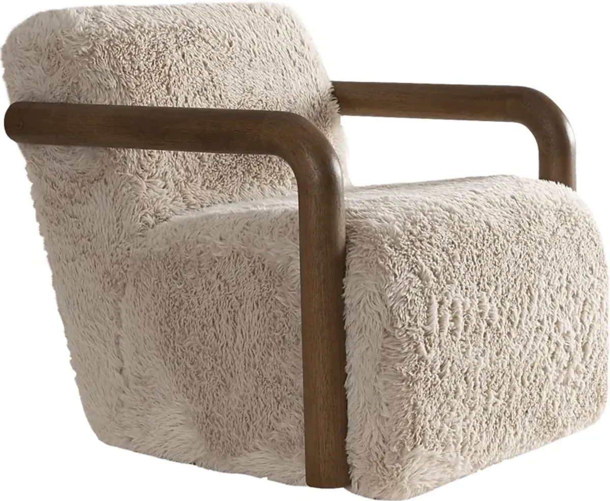 Tibet Beige Swivel Chair