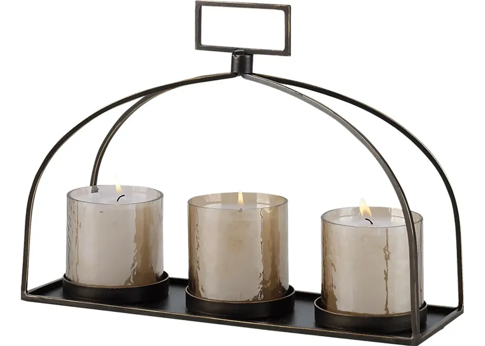 Ferdinard Bronze Triple Candle Holder