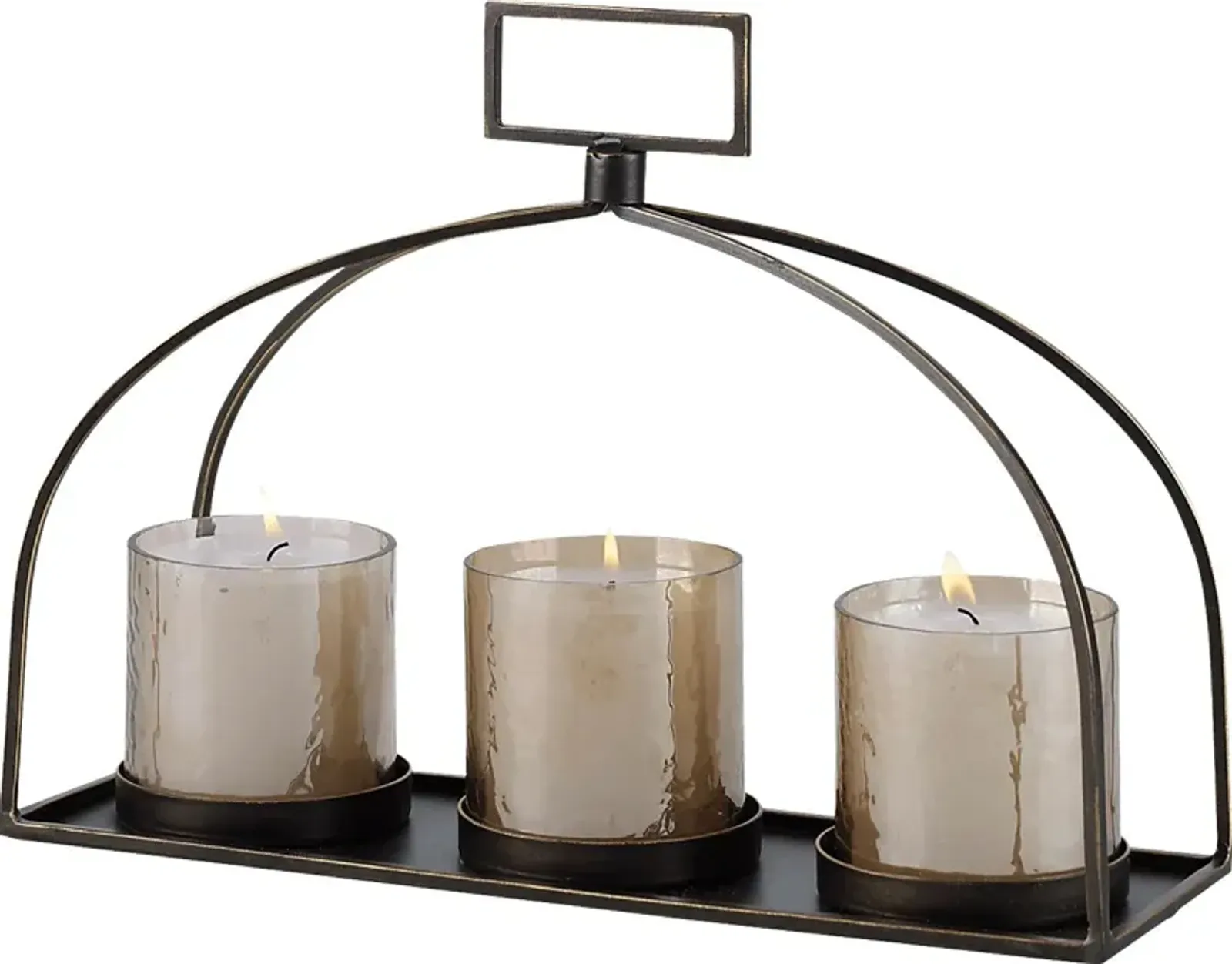 Ferdinard Bronze Triple Candle Holder