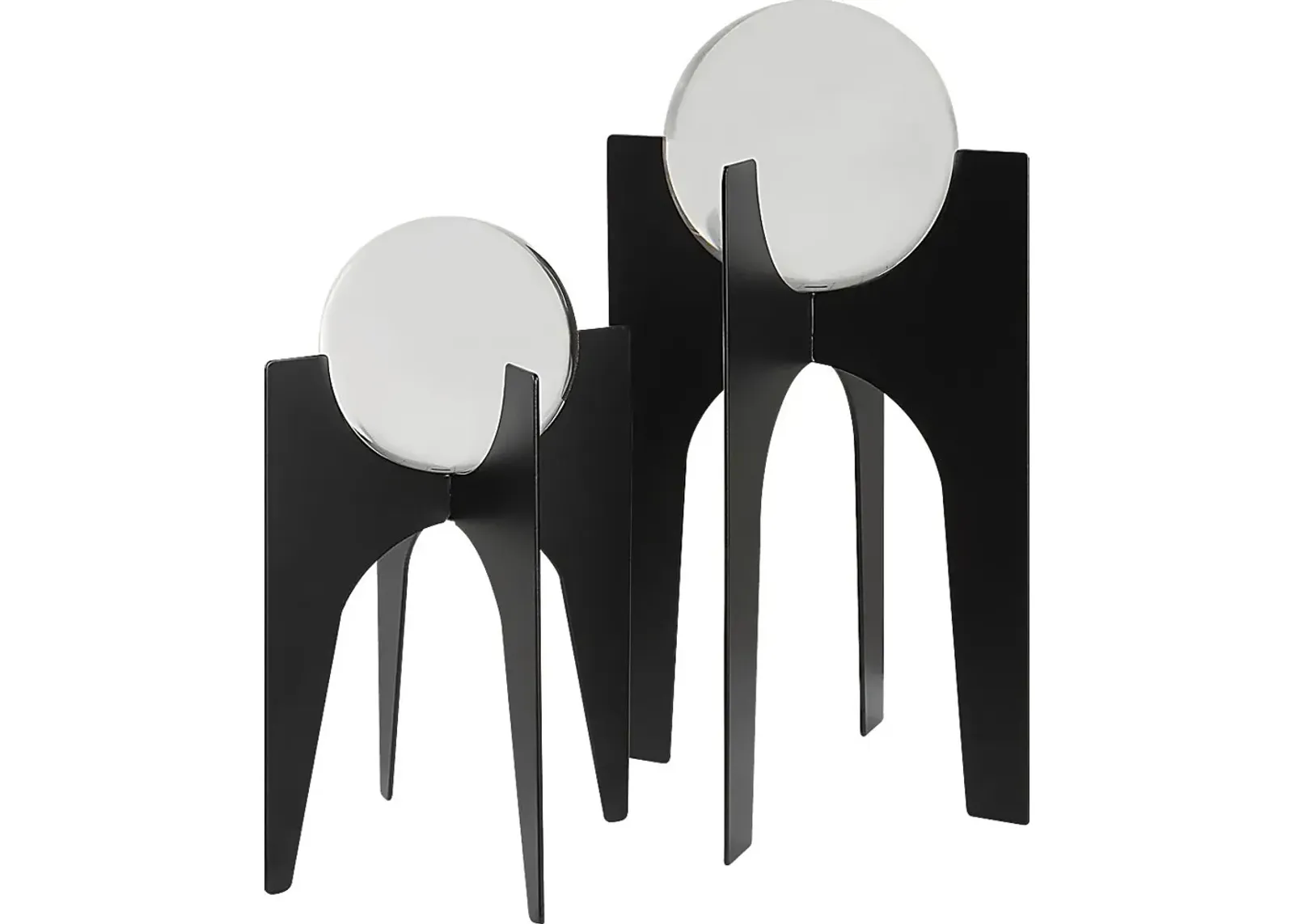 Lasale Black Sculpture, Set of 2