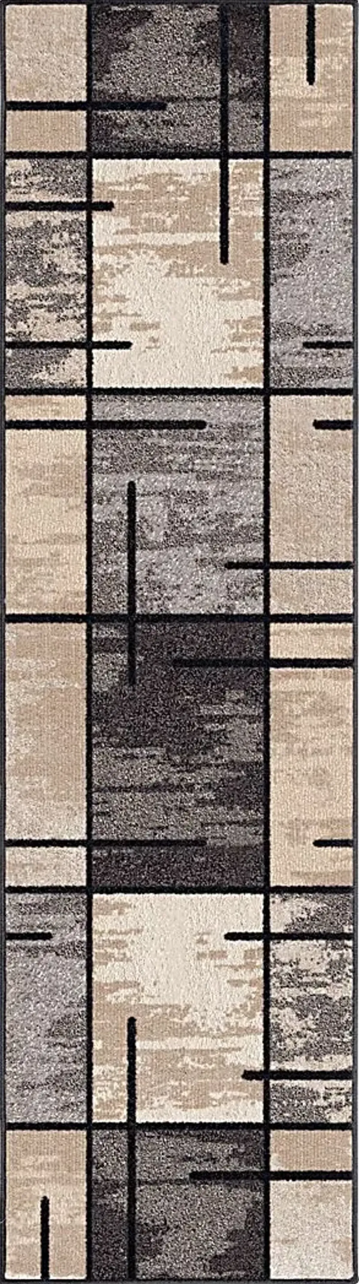 Heida Gray 1'11 x 7'6 Runner Rug