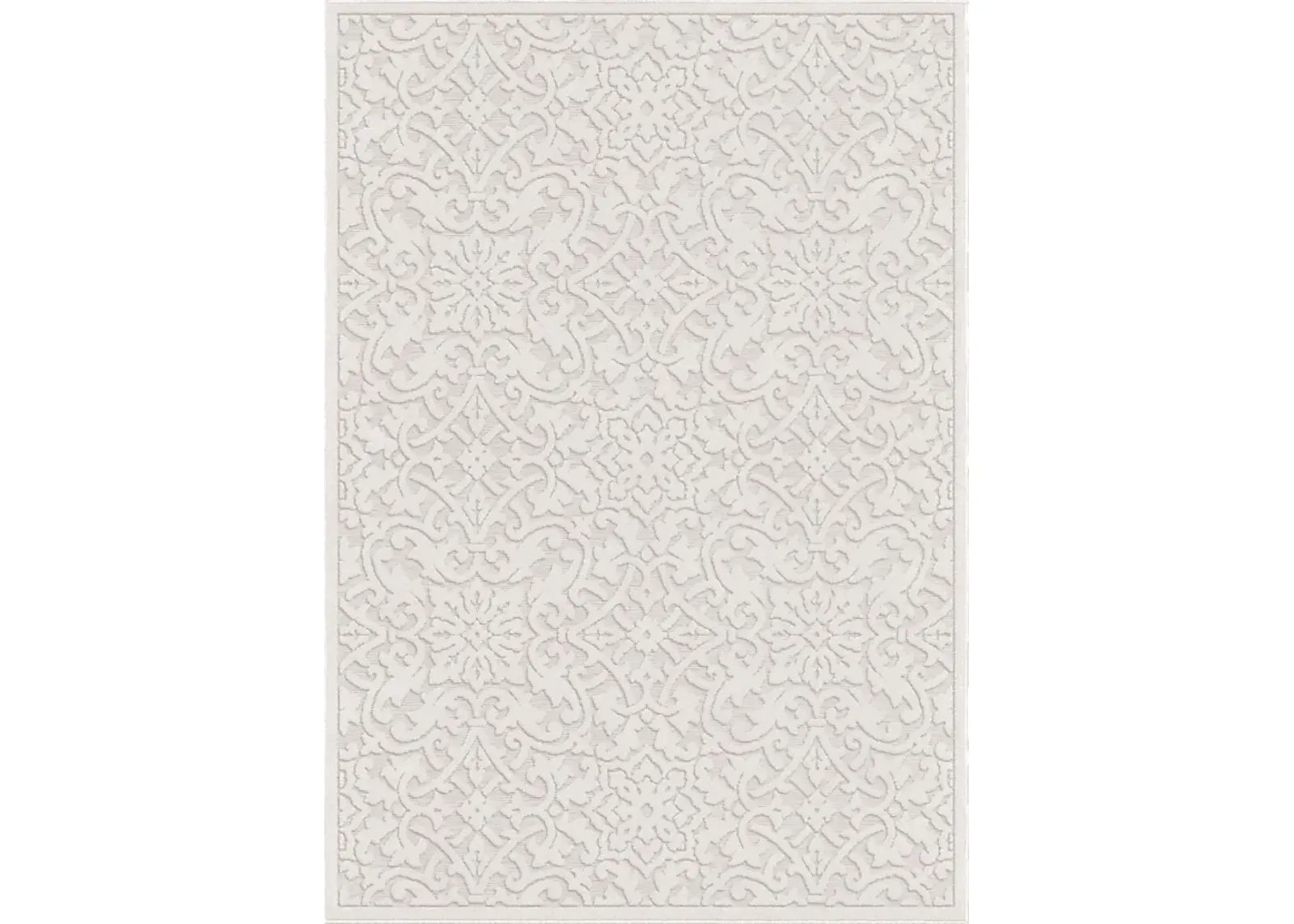 Mizuki Off-White 5'2 x 7'6 Indoor/Outdoor Rug