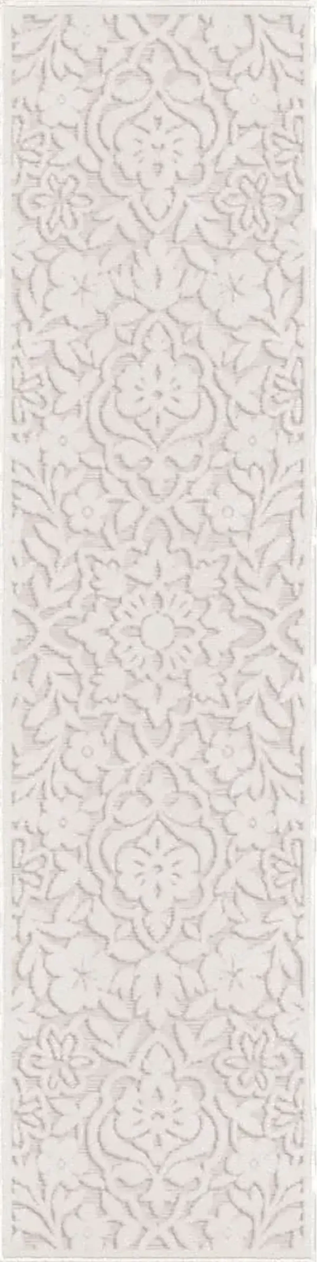 Jasvir Off-White 1'11 x 7'6 Indoor/Outdoor Runner Rug