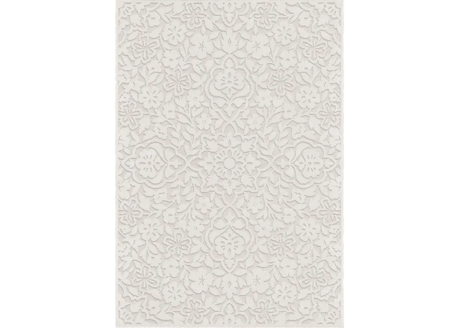 Jasvir Off-White 5'2 x 7'6 Indoor/Outdoor Rug