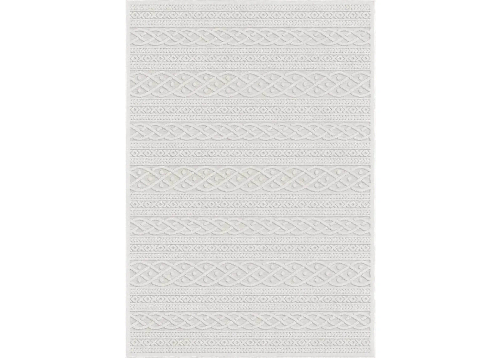 Tisya Ivory 5'2 x 7'6 Indoor/Outdoor Rug