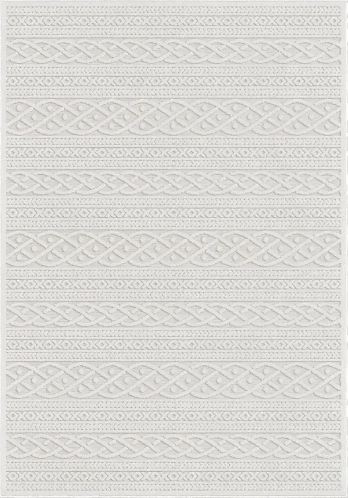 Tisya Ivory 5'2 x 7'6 Indoor/Outdoor Rug