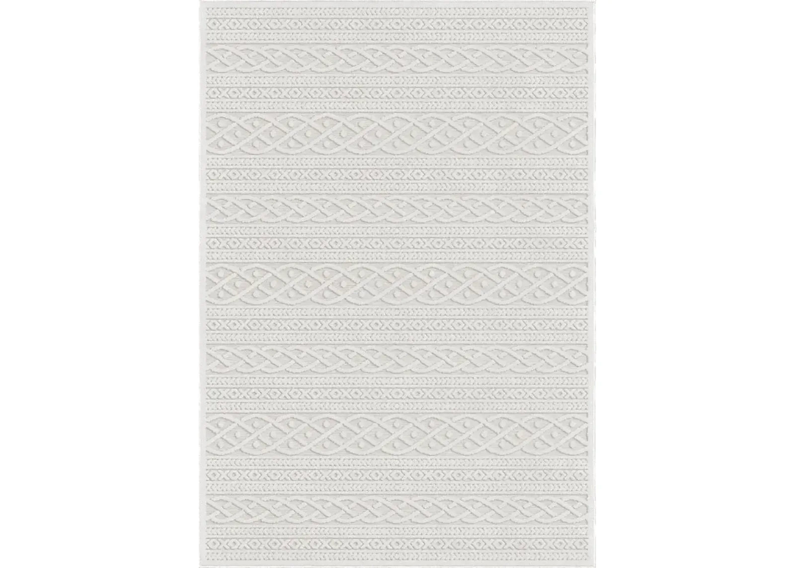 Tisya Ivory 7'9 x 10'10 Indoor/Outdoor Rug