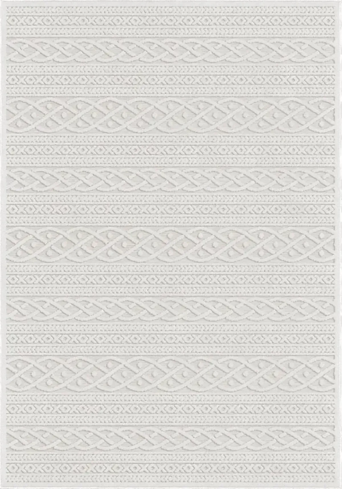 Tisya Ivory 7'9 x 10'10 Indoor/Outdoor Rug