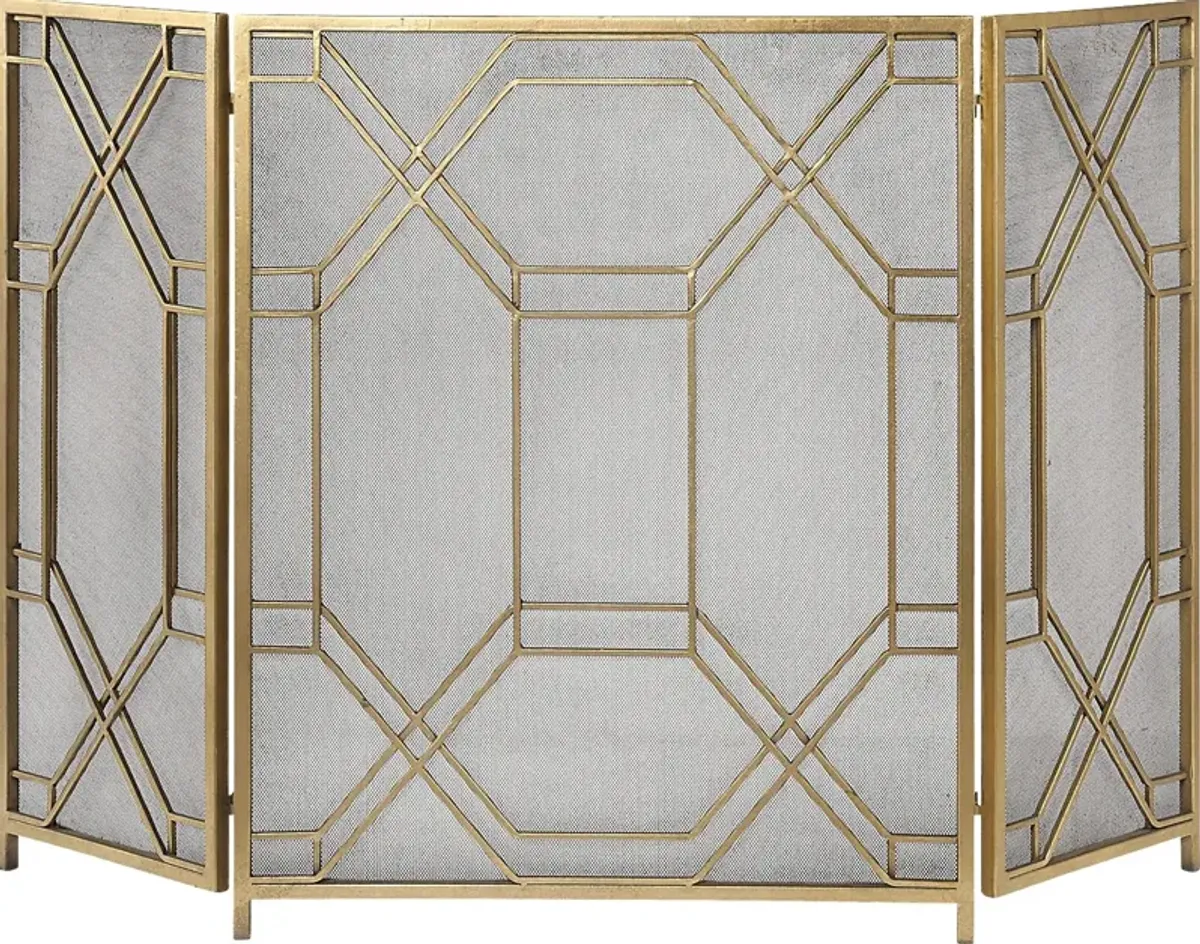 Nitson Gold Fireplace Screen