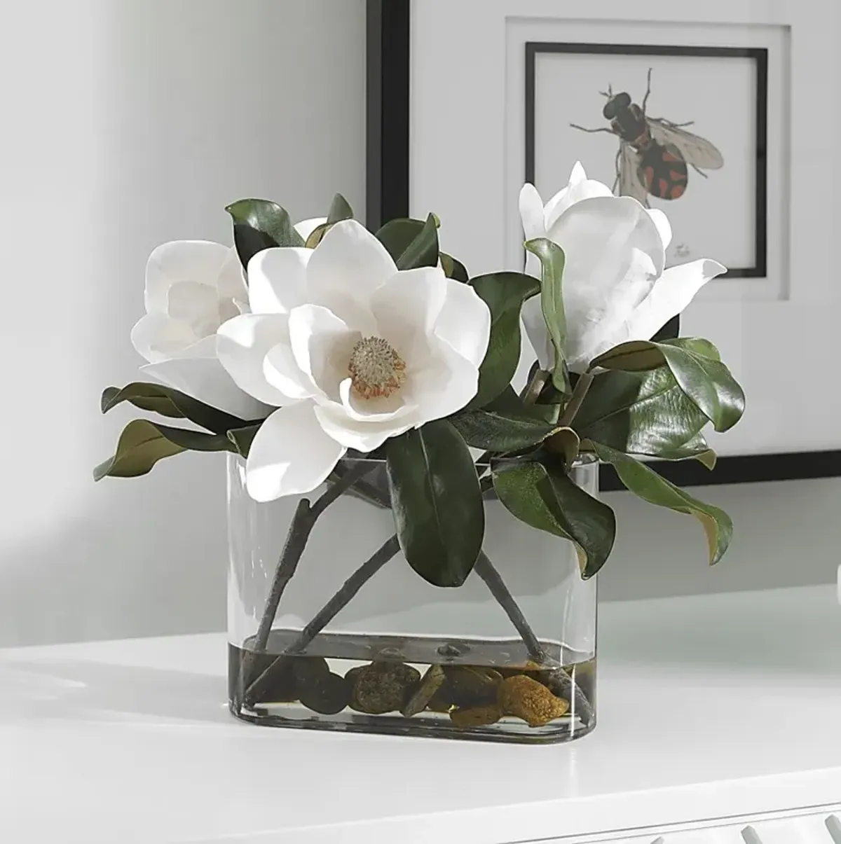 Garrity White Faux Magnolia