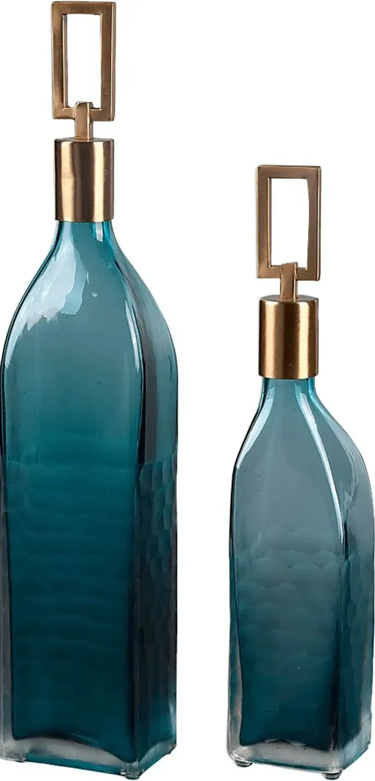 Lausann Green Bottle, Set of 2