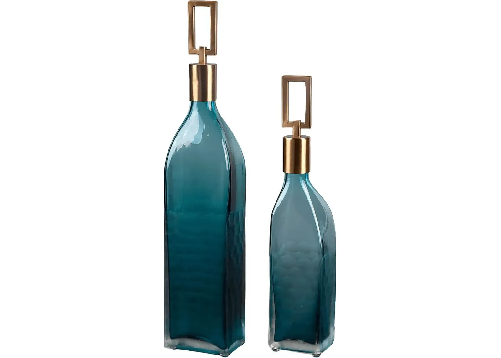 Lausann Green Bottle, Set of 2