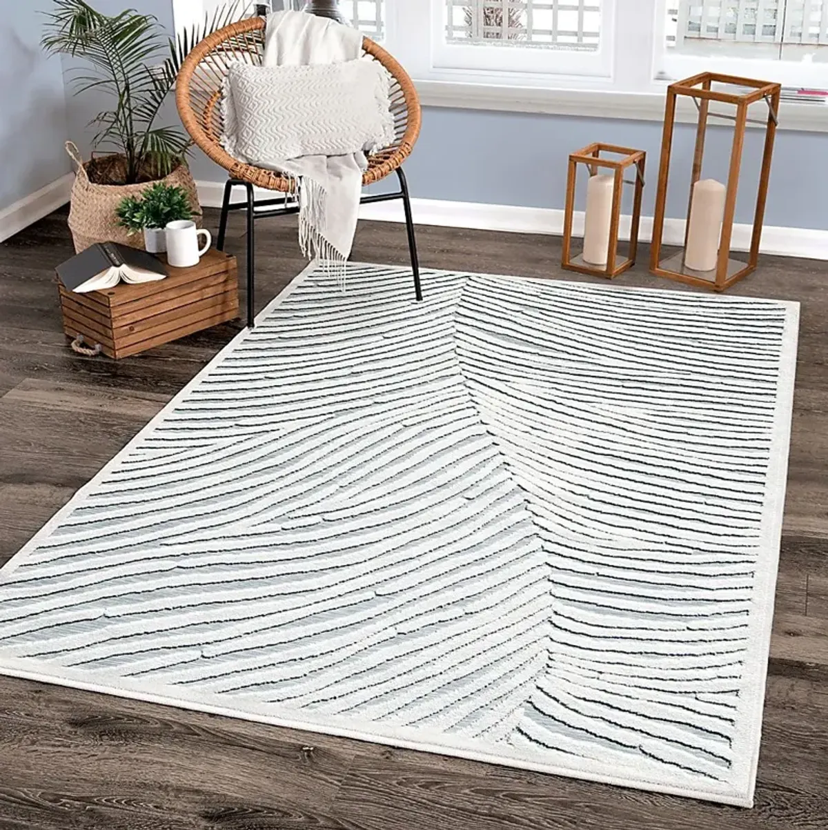 Cansbud White 5'2 x 7'6 Rug