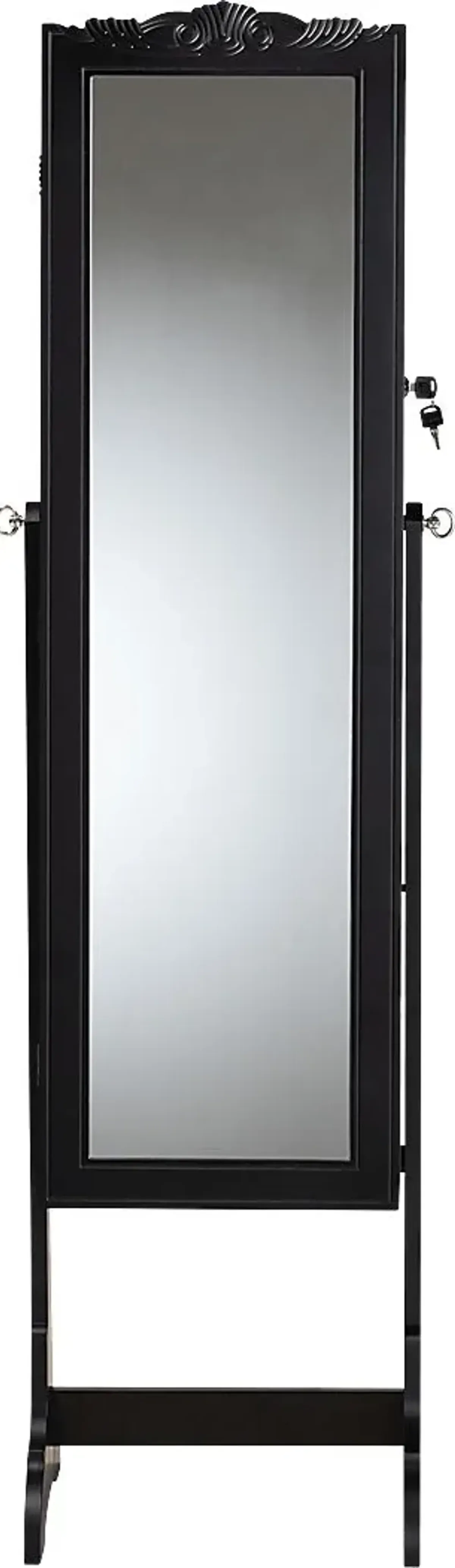 Alabo Black Cheval Jewelry Armoire