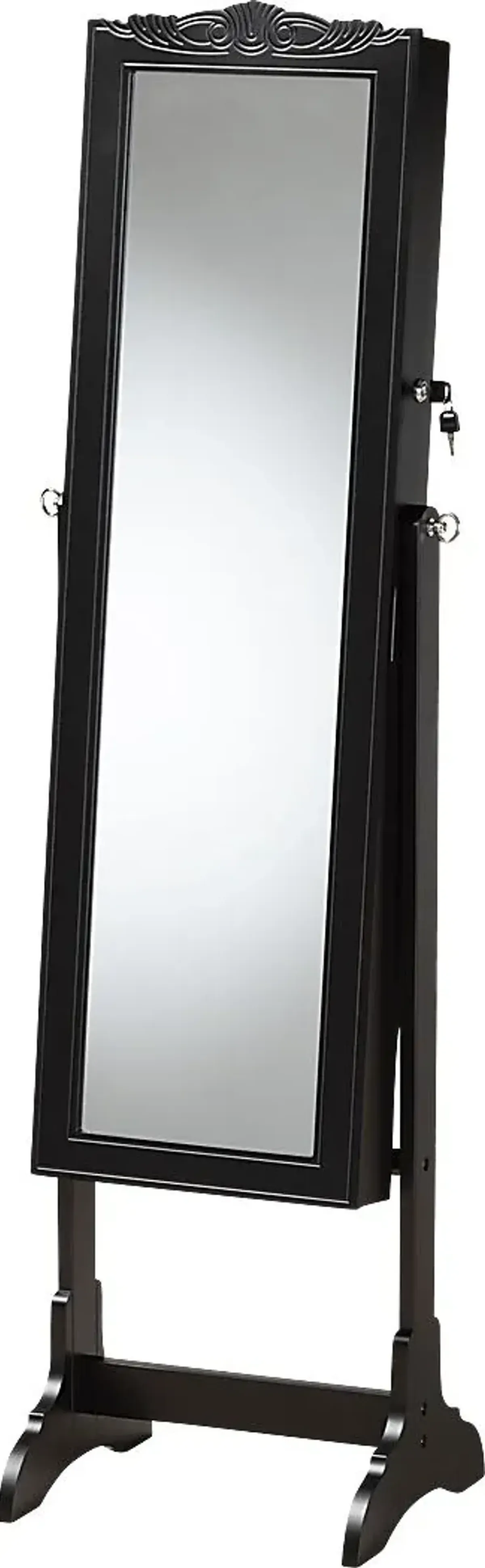 Alabo Black Cheval Jewelry Armoire