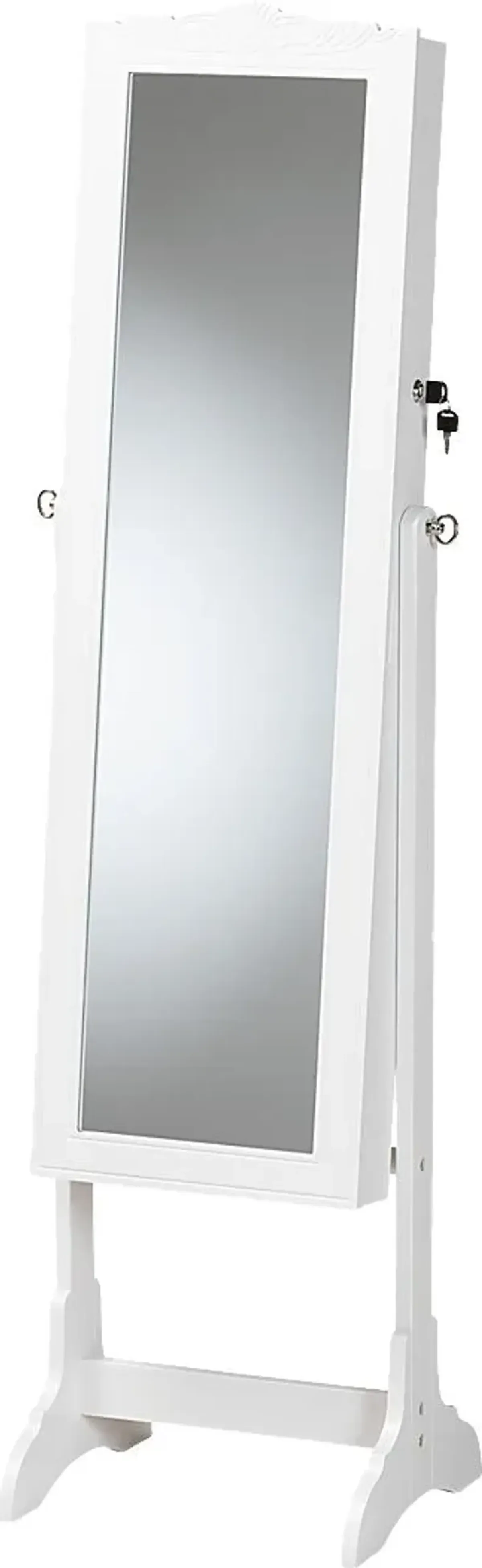 Alabo White Cheval Jewelry Armoire