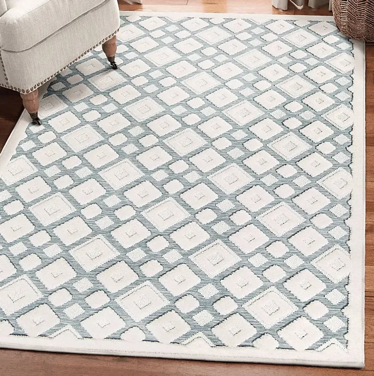 Graceham Blue 5'3 x 7'6 Rug