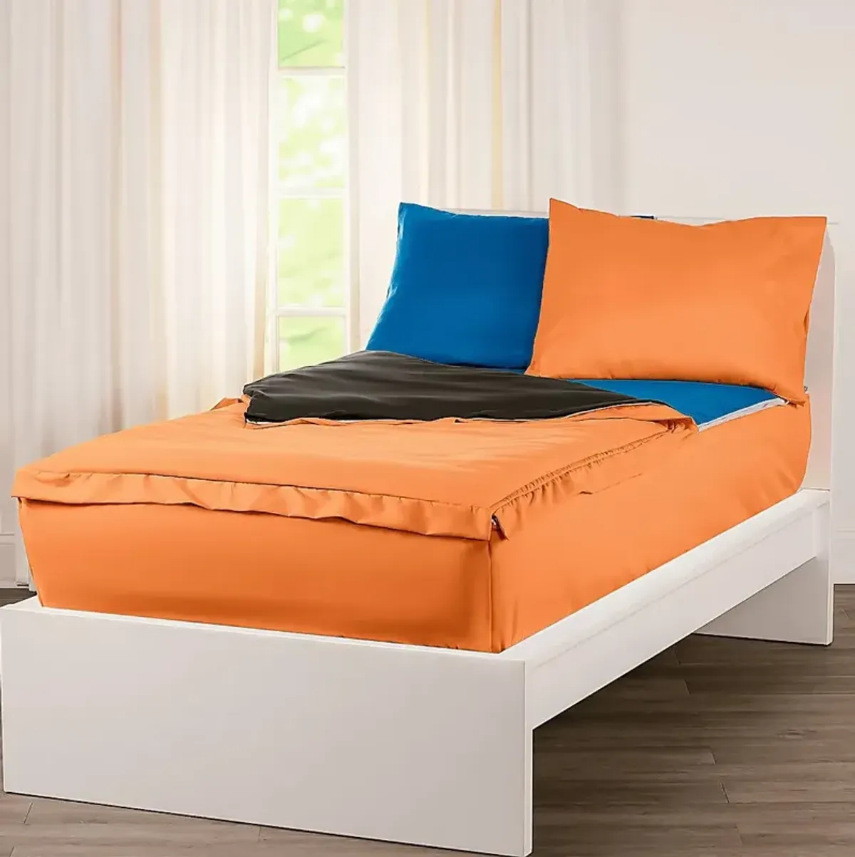 Kids Jonilde Orange 3 Pc Twin Bedding Set