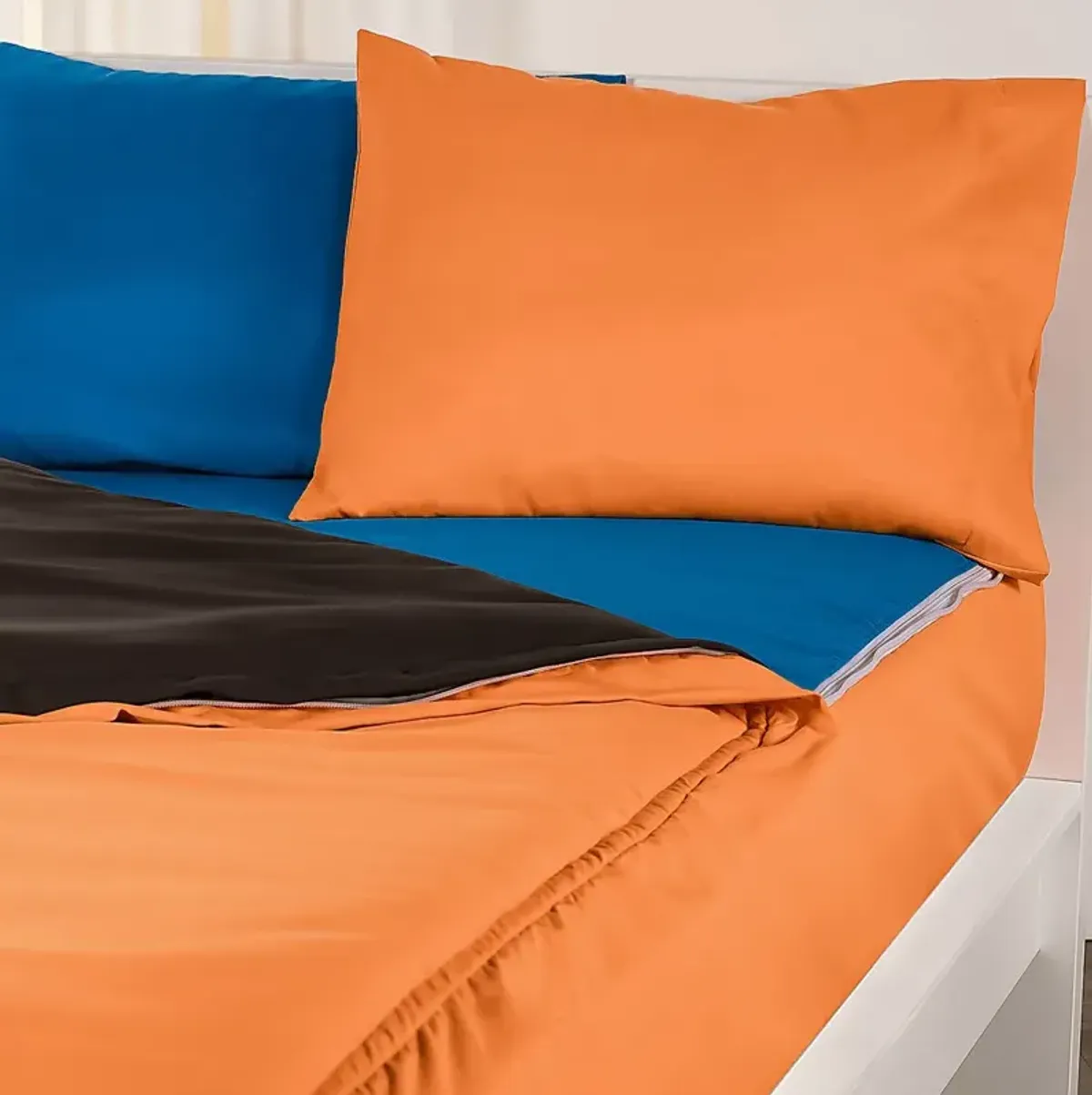 Kids Jonilde Orange 4 Pc Full Bedding Set