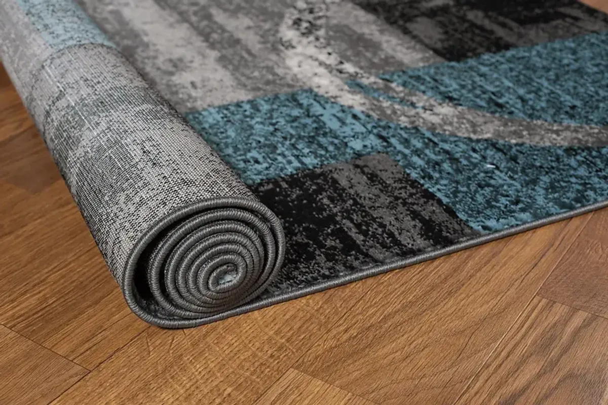 Alayno Teal 5'3 x 7'3 Rug