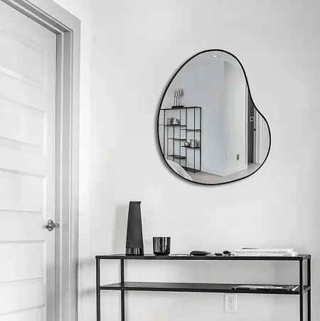 Aldercrest Black Irregular Wall Mirror