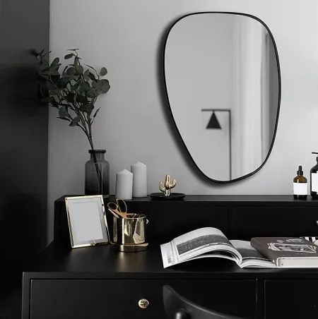 Alentgo Black Irregular Wall Mirror