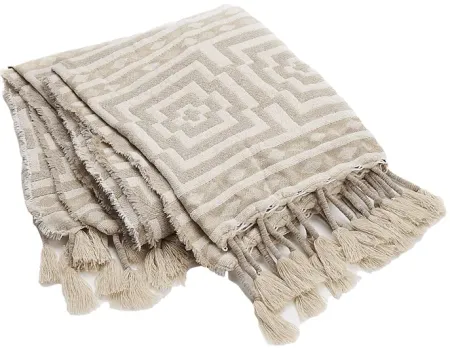 Washentaw Taupe Throw Blanket