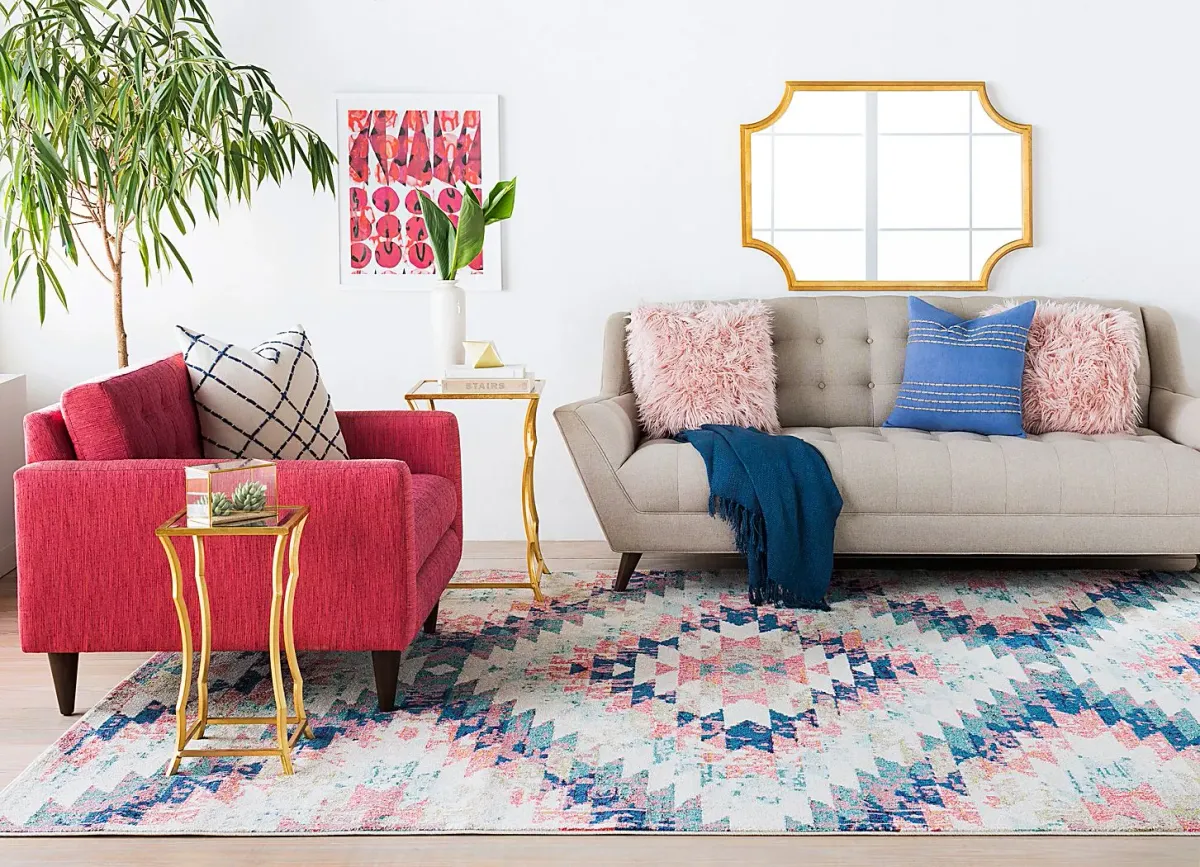 Anoura II Blue 6'7 x 9' Rug